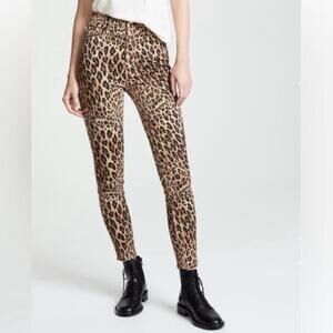FRAME Ali High Rise Cigarette Leopard Jean in Sz 24